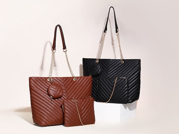 GOIACII Women’s Leather Handbags 3-piece set Fashion Totes Hobo and coin purse,Shoulder Satchel Bags for women