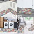 thumbnail image 6 of Bohemian Retro Geometric Patterns Kitchen Rugs and Mats Sets Of 2,Kitchen Decoration Rugs,Rubber Backing Non-Slip Floor Mat for Sink Washable Waterproof Laundry Room Runner Rugs, 6 of 7