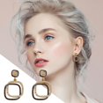 2024 Trendy Essentials Geometric Character Rhinestones Earrings Women