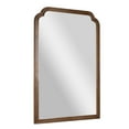 thumbnail image 2 of Flash Furniture 36" x 24" Large Accent Wall Mirror with Solid Wood Frame for Bathroom, Entryway, Dining Room & Living Room in Rustic Brown, 2 of 14