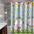 thumbnail image 6 of Luxcidy Easter Shower Curtain Sets, 4 Pcs Shower Curtain Sets with Non-Slip Rugs, Toilet Lid Cover and Bath Mat, Easter Bathroom Curtain Decor Set with 12 Hooks, 6 of 8