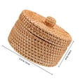 thumbnail image 2 of CRAFTHROU Caja De Almacenamiento Redonda De Ratán Color Marrón Claro Ideal Para Escritorio, 2 of 6