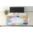 thumbnail image 2 of Party Computer Mouse Pad, Happy Celebration Event Theme with Colorful Flying Balloons Party Stars, Rectangle Non-Slip Rubber Mousepad X-Large, 35" x 15" Gaming Size, Multicolor, by Ambesonne, 2 of 2
