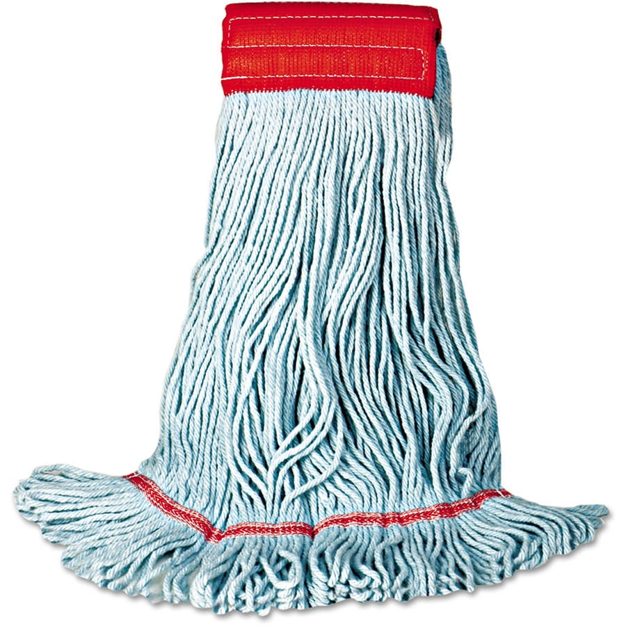 Boardwalk Premium Standard Head Cotton/Rayon Fiber Medium Blue Mop Head