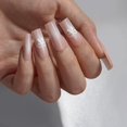 thumbnail image 2 of Press On Nails BtartBox Long Pink Ombre con diseño de lazo, 2 of 8