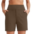 thumbnail image 6 of Athletic Shorts for Women Summer High Waisted Casual Stretchy Workout Yoga Shorts with Pockets, 6 of 8