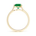 thumbnail image 2 of ANGARA Natural One Sided Split Shank 1.2 ct Emerald Solitaire Engagement Ring in 14K Yellow Gold for Women (Size-7mm) | May Birthstone, Anniversary, Jewelry Gift for Women | Natural Emerald Ring, 2 of 11