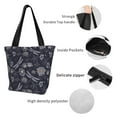 thumbnail image 3 of Bingfone Wildflowers And Dragonflies Women Shoulder Tote Bags Casual Bag Ladies Shopping Handbag, 3 of 6