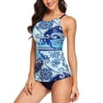 thumbnail image 2 of Women's Floral Tankini Swimsuit Top with Shorts Tow-Piece Set Bathing Suit Beachwear, 2 of 6