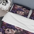 thumbnail image 4 of Designart "Moody Gothic Botanicals I" Pink Floral Bedding Covert Set - Cottage Bed Set With 1 Sham, 4 of 5