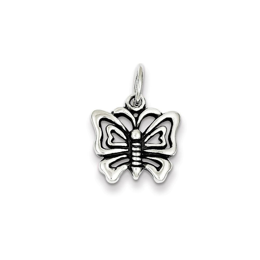 Goldia Sterling Silver Antique Butterfly Charm 