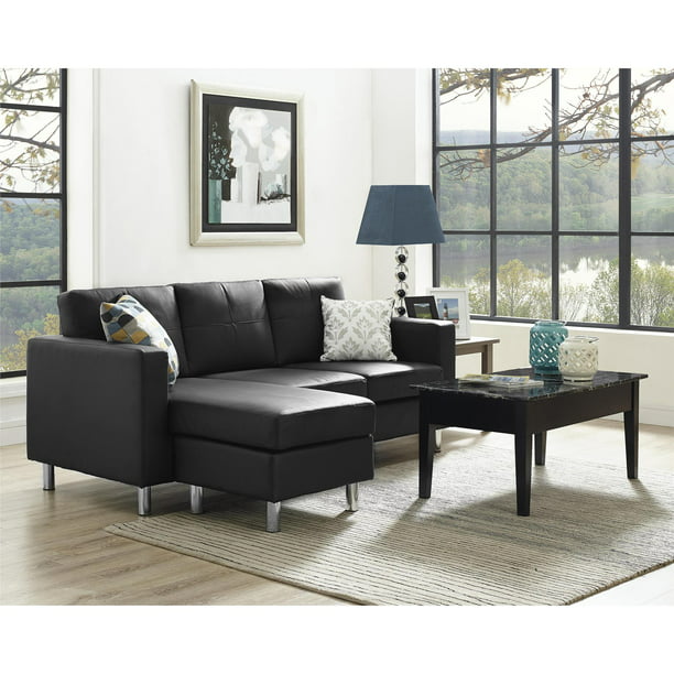 Dorel Living Small Spaces Configurable, Compact Sectional Sofa