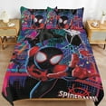 thumbnail image 2 of Spider-Man-Into The Spider-Verse Duvet Cover Set with 2 Pillowcases for All Seasons,Bedding Set 3pcs for Kids Boys Girls Bedroom Decor,90"x90", 2 of 4