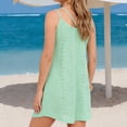 thumbnail image 4 of SMihono Cotton Nightgowns for Women Sleeveless Racerback Night Gown Spaghetti Strap Sleep Dress Chemise Sleepwear Green L, 4 of 5