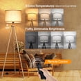 thumbnail image 3 of Wood Tripod Floor Lamp, Dimmable Standing Lamp Tall for Living Room, Bedroom, Office, 3 of 6