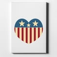 thumbnail image 1 of USA Heart Flag Red White & Blue - 8" x 10" - Decorative Canvas Wall Art - White Edge - 5/8" Gallery Wrapped, 1 of 2
