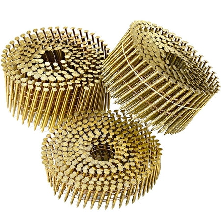 

meite CNR114 Coil Siding Nails 15 Degree 1-1/4-inch Ring Shank Galvanized Full Round-Head Wire Collated Nails (15 000 Pieces)