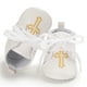 thumbnail image 5 of Newborn Baby Shoes Comfortable Breathable Cross Embroidered Baptism Shoes Boy and Girl Non Slip Cloth Soled First Walking Shoes, 5 of 5