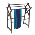thumbnail image 2 of D-Art Collection Traditional Solid Mahogany Wood Cross Towel Rack in Dark Brown, 2 of 2