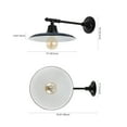 thumbnail image 3 of JONATHAN Y Bonner 12" 1-Light Farmhouse Industrial Indoor/Outdoor Iron LED Victorian Arm Outdoor Sconce, Navy, 3 of 7