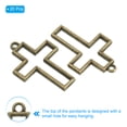 thumbnail image 3 of Uxcell Cross Shape Alloy Open Back Bezel Pendants DIY Hollow Resin Frame, Bronze 20 Pack, 3 of 5