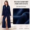 thumbnail image 6 of AMITOFO Plush Robes for Women Soft Warm Fleece Bathrobe Ladies Long Comfy Spa Bath Robe Housecoat, 6 of 9