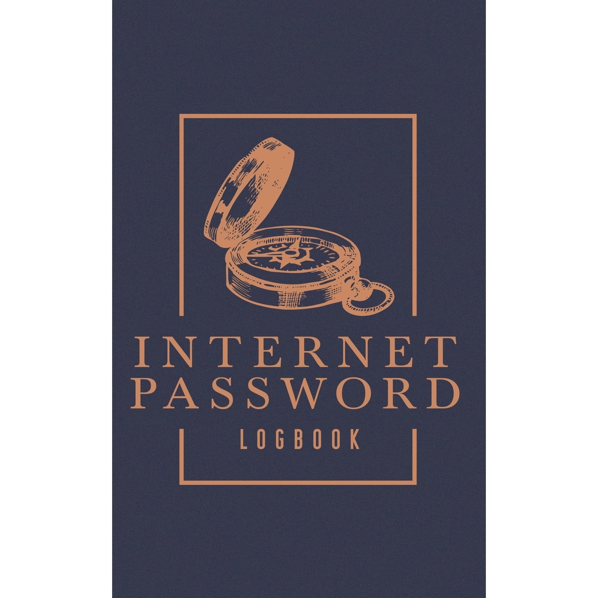 Internet Password Logbook: A Password Journal, Log Book & Notebook for Organization 0076 Navy Blue (Paperback)