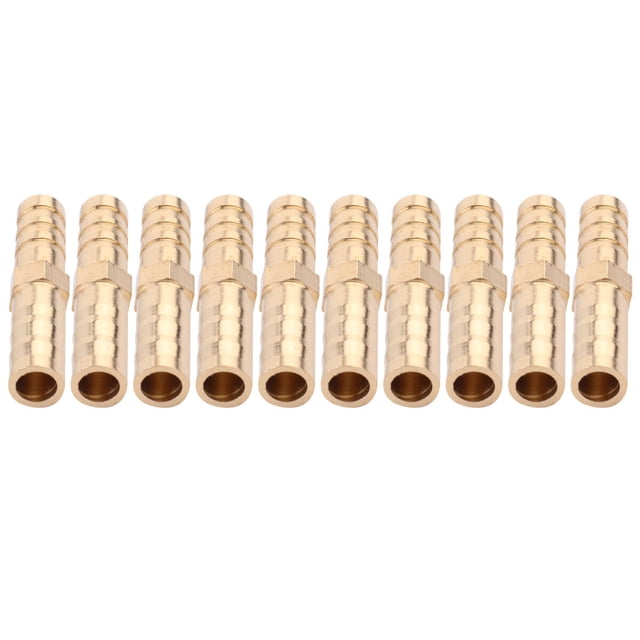 DEEPCRAFF 10Pcs Air Hose Connectors Brass Golden for Aircraft Controls
