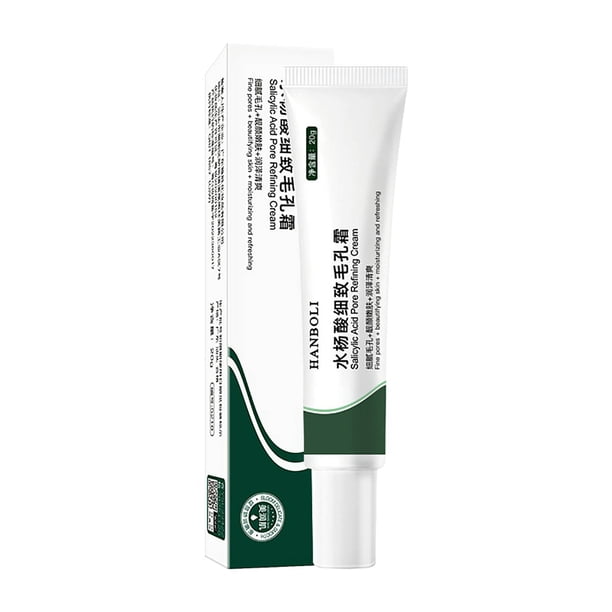 Fiudx Liquidación de ahorros de verano Gel limpiador, reduce los poros y elimina puntos negros en ácido azelaico Crema eliminadora de puntos negros en ácido salicílico