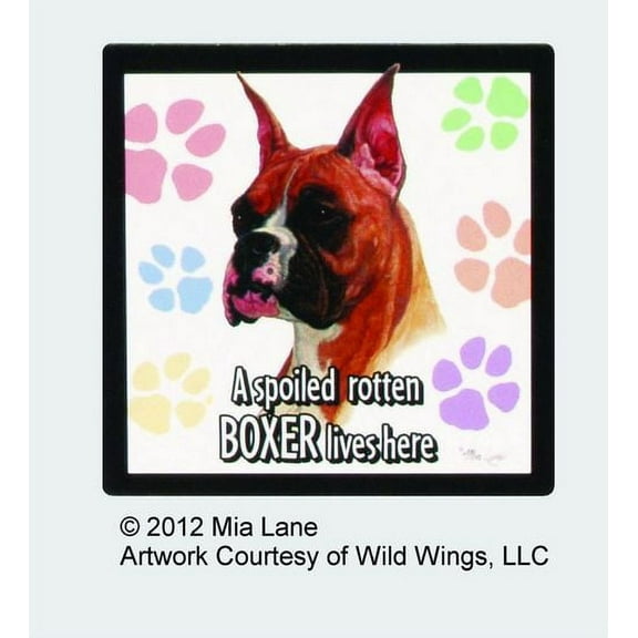 A spoiled rotten Boxer lives here Magnet