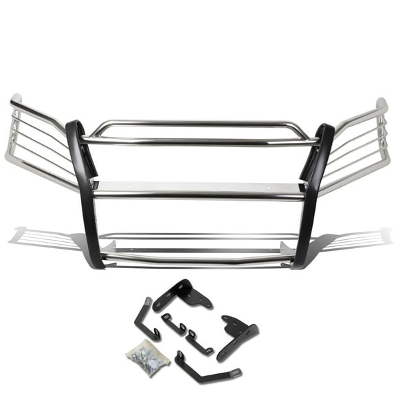 DNA Motoring For 03-08 Honda Pilot Chrome Stainless Steel Full Front End Bumper Brush Grille Guard