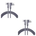 thumbnail image 2 of sweethay Línea de datos tejida de nailon de doble codo de 1/2/3 metros para Android USB 3,0 Cable de datos de teléfono Cable de repuesto Type7 NO7, 2 of 5