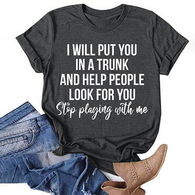 Puntoco Mujer Casual Cuello Redondo Impreso Camiseta Suelta Manga Corta Tops Blusa Puntoco Puntoco-1374