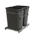 thumbnail image 1 of Rev-A-Shelf Double Pullout Trash Can 35 qt. for Kitchen, Gray, RV-18KD-13C-S, 1 of 10