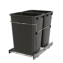 Rev-A-Shelf RV-18KD-13C-S Double 35 Quart Pullout Kitchen Waste Containers