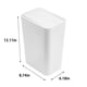 thumbnail image 2 of Cubo de basura con tapa abatible para el hogar, la sala de estar, la oficina, el inodoro con ranuras, el baño, el bote de basura con forma de anillo, 2 of 7