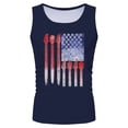 thumbnail image 2 of Caqnni Mens American Flag Tank Tops 4th of July Patriotic Shirts Independence Day USA Workout Tee Summer Sleeveless T-Shirt (Navy,M), 2 of 4