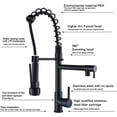thumbnail image 3 of Matte Black Kitchen Faucet, Utility Faucet for Kitchen Sink with Easy Cleaning Features, Durable and Stylish Design for Your Modern Home, 3 of 5