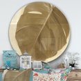 thumbnail image 2 of Designart 'Botanical Beige Retro Leaf' Art Mural Rond en Métal Style Ferme - Disque de 36, 2 of 5