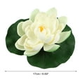 thumbnail image 2 of Unique Bargains 1 Pcs Garden Ponds Pool Decoration Artificial Lotus Flower White, 2 of 7