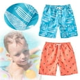 thumbnail image 3 of Futezty Pants for Toddler Boy Swim Trunks Single Piece Short Summer Casual Trousers Boy's Casual Sports Shorts Swim Shorts Cartoon Pants Beach Swimwear Swimming Trunks Shorts, 3 of 4