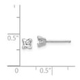 thumbnail image 2 of Real 14kt White Gold VS Quality Complete Princess Cut Diamond Earrings; for Adults and Teens; for Women and Men, 2 of 2