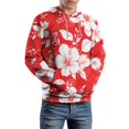 thumbnail image 5 of Red with White Hibiscus Hawaiian Flower Pattern (2) (2)-1 3D Print Hoodie Men Women Autumn Thin Pullover Sweatshirt Vintage Streetwear Tops, 5 of 6