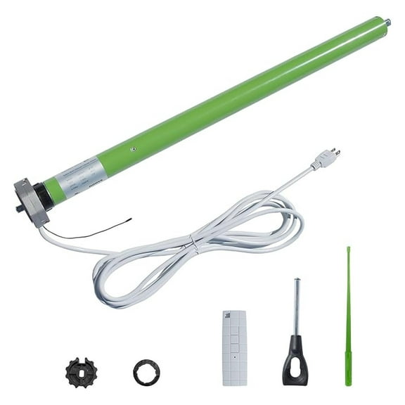 Retractable Awning Tubular Motor - DM45R UL Listed 205W - for Patio Awnings, Shades & Blinds - Remote Control Kit with 18ft Power Cord - Durable & Reliable