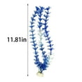 thumbnail image 3 of Artificial flowers Artificial Plastic Long Fish Tank Plants Decoration Ornaments For All Fish 12" Tall (Blue White), 3 of 3