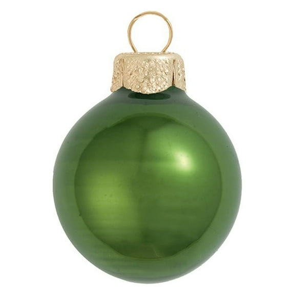 12ct Pearl Moss Green Glass Ball Christmas Ornaments 2.75" (70mm)