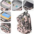 thumbnail image 4 of Black Cat and Dot Pink Pattern Cute School Backpack Bag with Padded Back and Adjustable Shoulder Straps 16.9 X 12.6 X 5.9 Inches, 4 of 5