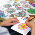 thumbnail image 2 of Mandalas para Arte Dibujo Pintura Plantillas 15 cm X 15 cm 16 Pcs Blanco, 2 of 4