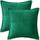 thumbnail image 4 of Fundas de almohada de pana verde esmeralda navideñas de 45 x 45 cm con empalme, 4 of 4