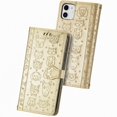 thumbnail image 4 of Funda Cartera FOXDOCK para iPhone 12 Mini , Flip PU con Relieve de Gatos y Perros, Tarjetero y Soporte, 4 of 6
